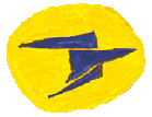 Logo de la Poste en France.