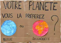 Panneau pour la manif pour la planète