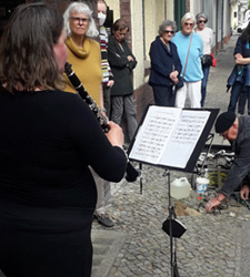 La clarinettiste a joué trois morceaux.