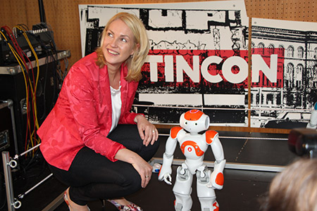 Bundesfamilienministerin Manuela Schwesig bei der TINCON