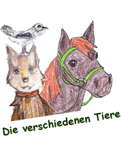 Die verschiedene Tiere in den Schützengräben