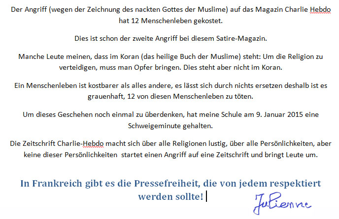 Je suis Charlie - von Kindern gesehen - Kinderreporter Bser Wolf