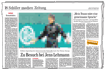 La page Sch&uumler machen Zeitung du quotidien allemand Die Berliner Morgenpost.