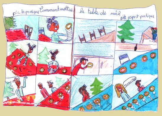 Dessin d'un enfant de la BD Pik et Pic cre par Astrapi